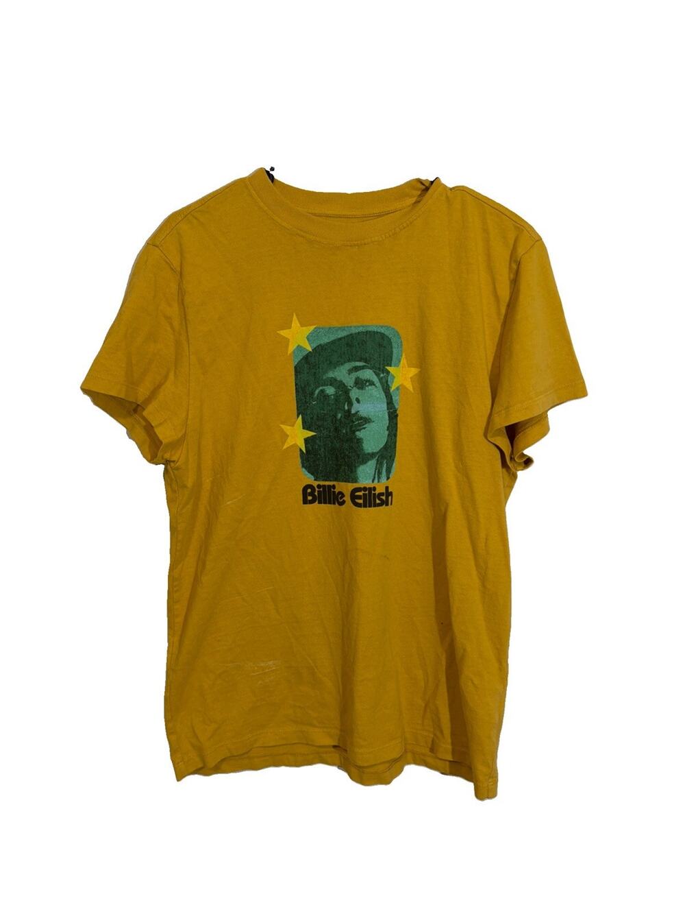 Billie Eilish Dice Toss Women’s Oversized Tshirt Size Small Mustard color